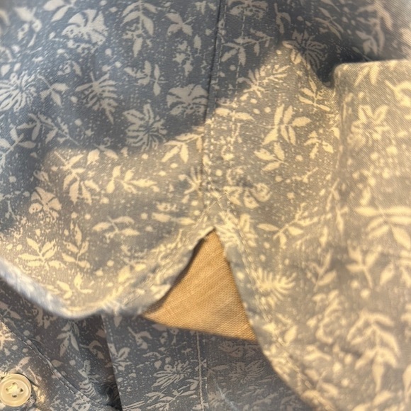 Men's Joseph Abboud Modern Fit Blue Floral Long Sleeve Button Down Shirt - Picture 10 of 11